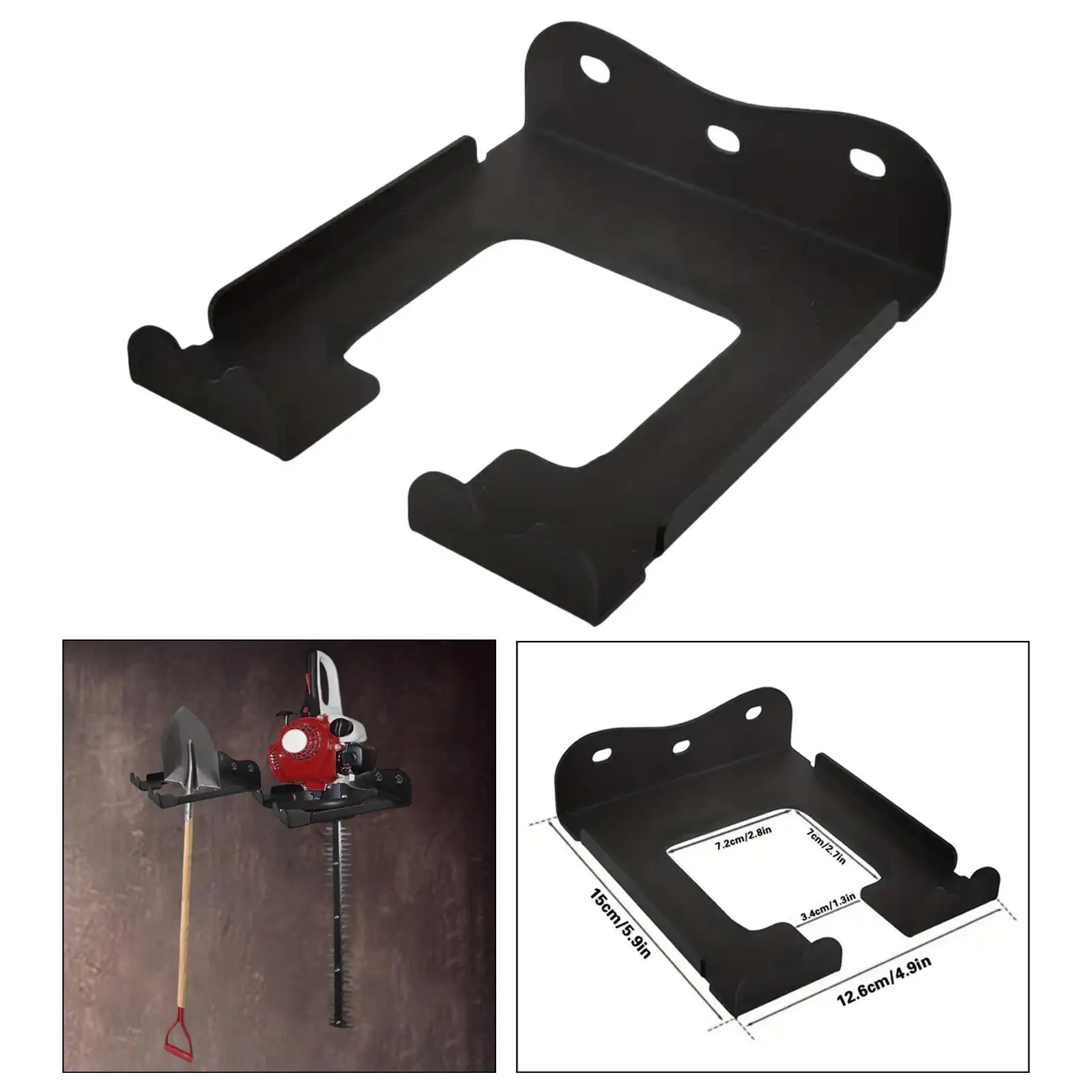 Wall Mounted Trimmer Rack Garden Power Tool Organizer Hanger for Workshop Shed Equipment Storage