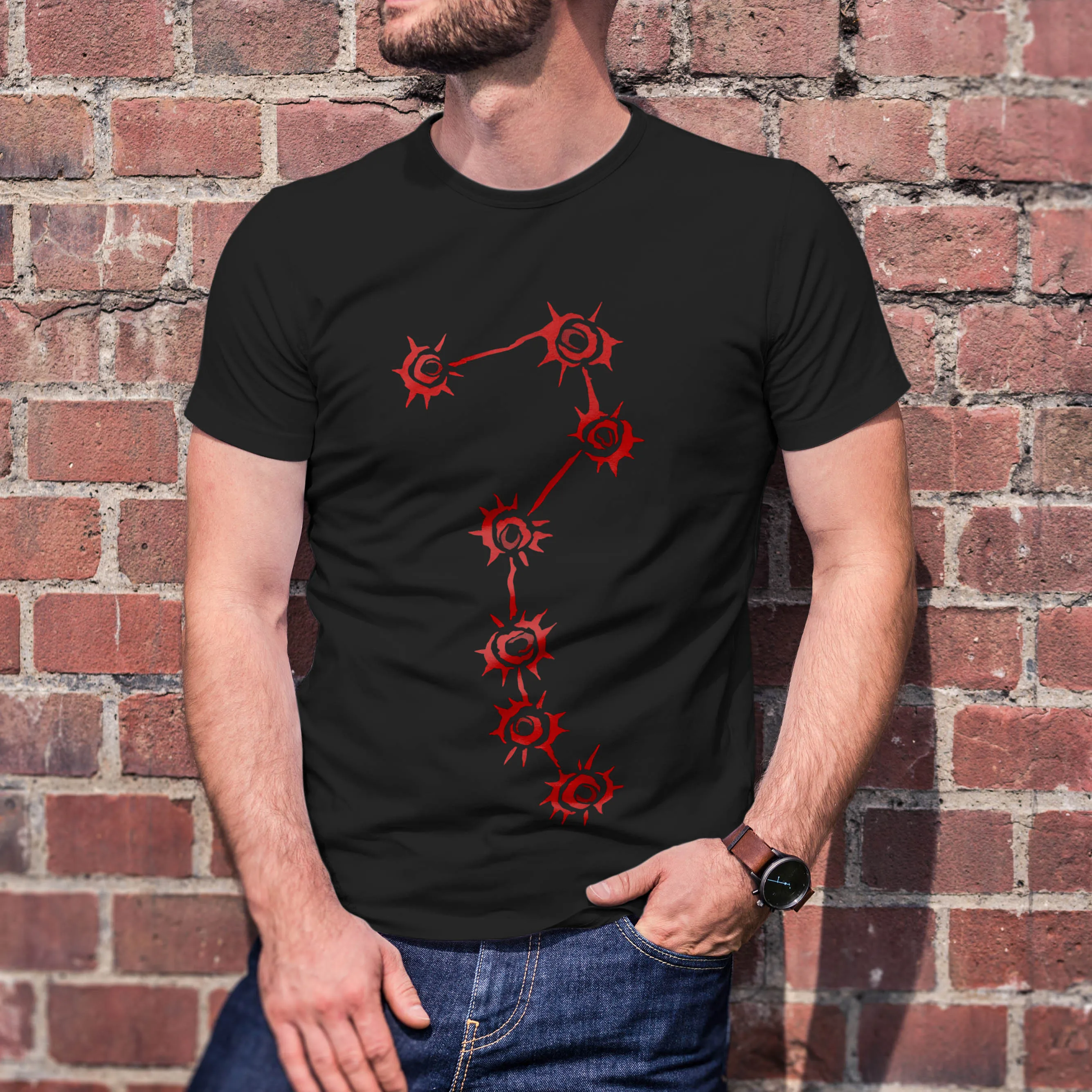 Fist Of The North Star Animated T-shirt Seven scars graphic t shirt Unisex cotton Vintage round neck Tees Short Sleeve
