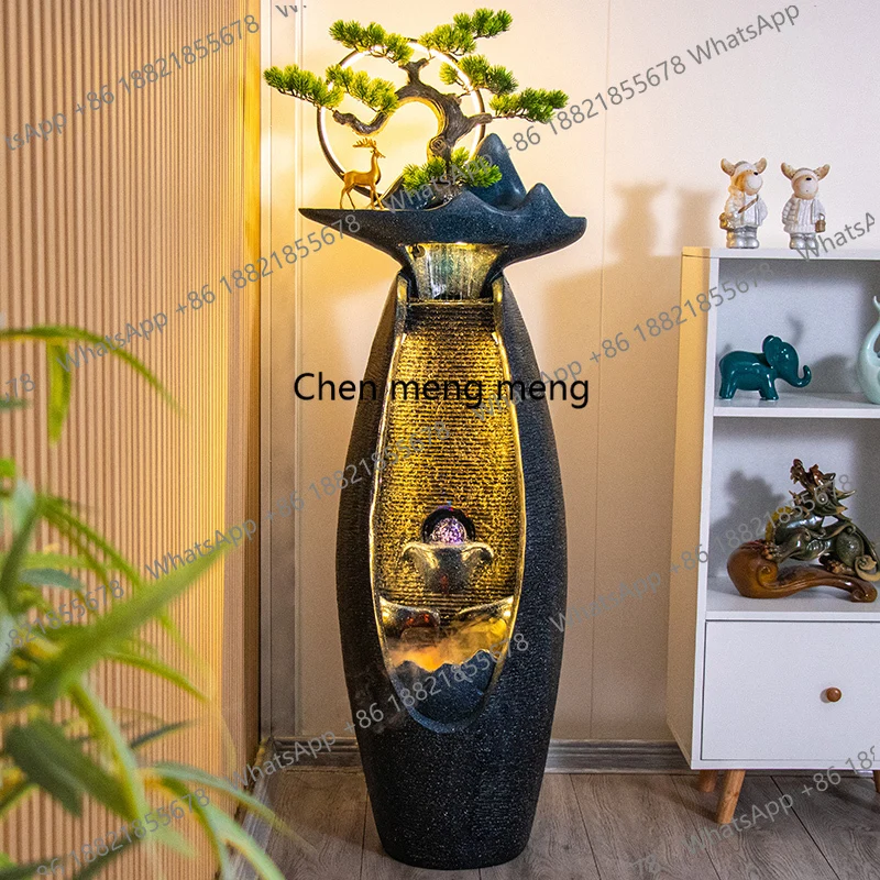 European-style flowing water ornament circulating water rockery fountain water feature landing home fortune opening decoration