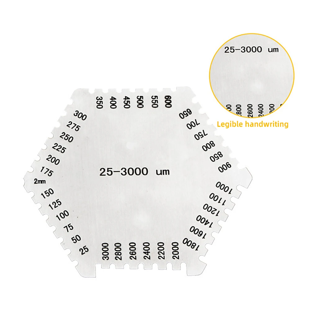 

NEW High Precision Stainless Steel Hexagon Wet Film Comb instrument stainless steel wet diaphragm thickness gauge