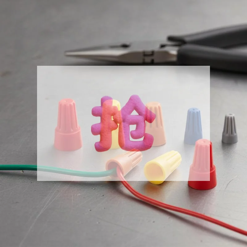 100pcsFast Wire Connector P1 P2 P3 P4 P6 Electrical Insulated Twist Crimp Terminal AWG22-10 Nut Spring End Cap Rotating Splicin