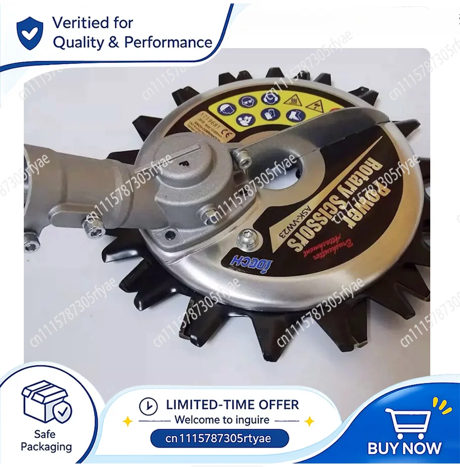 Rotary Scissors Cutter Head Gearbox Attachment for Brush Cutter Lawn Mower Trimmer Grass Cutting Tool 26T 9 Teeth