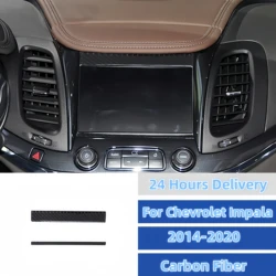 For Chevrolet Impala 14-20 Accessories Carbon Fiber Car Interior Center Navigation Display Screen Decoration Cover Trim Stickers