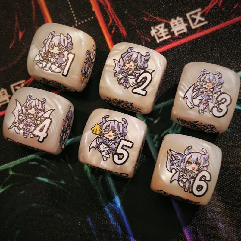 Yu-Gi-Oh! Q Version Lovely Labrynth of The Silver Castle Multi-sided Dice YGO 20mm Damage Indicator Token Counter Game Dice Toy view 4