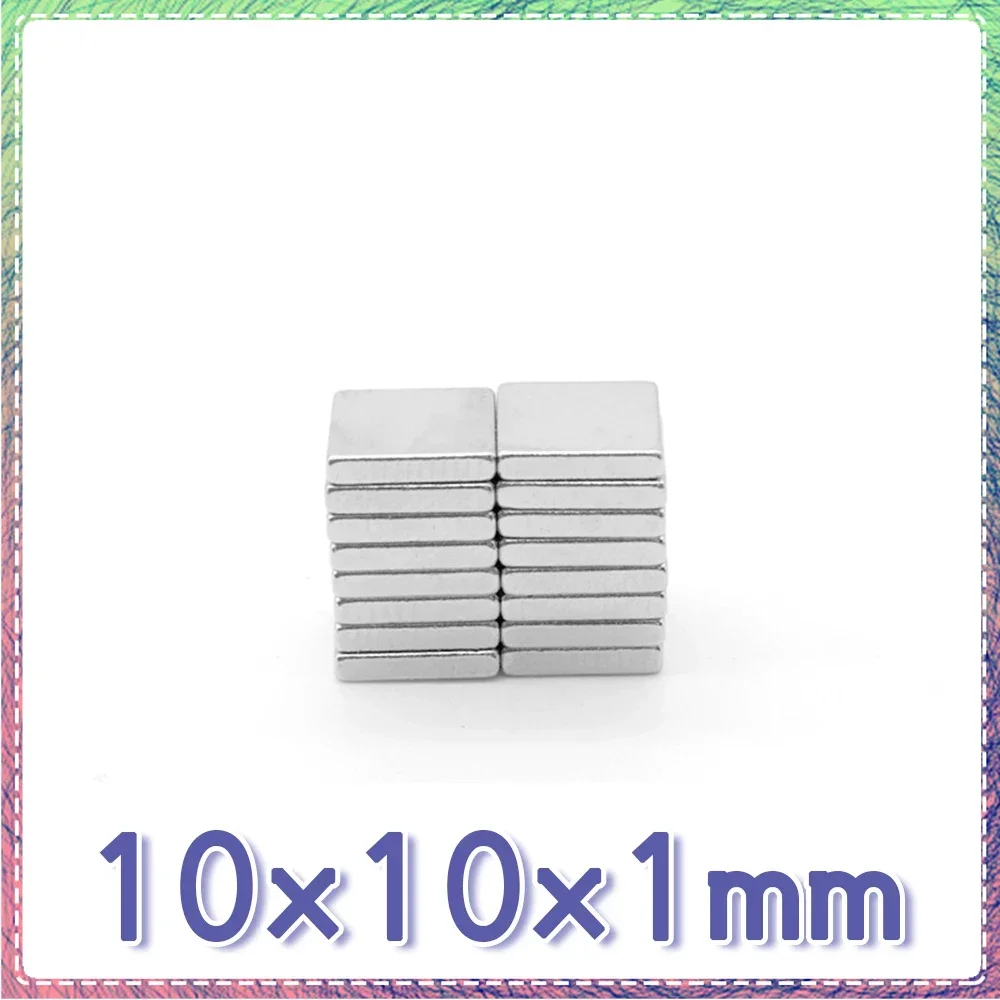 

20/50/100/200/300/500PCS 10x10x1 Strong Block Magnets N35 10mm*10mm*1mm Quadrate Rare Earth Neodymium Magnet Sheet 10*10*1 mm