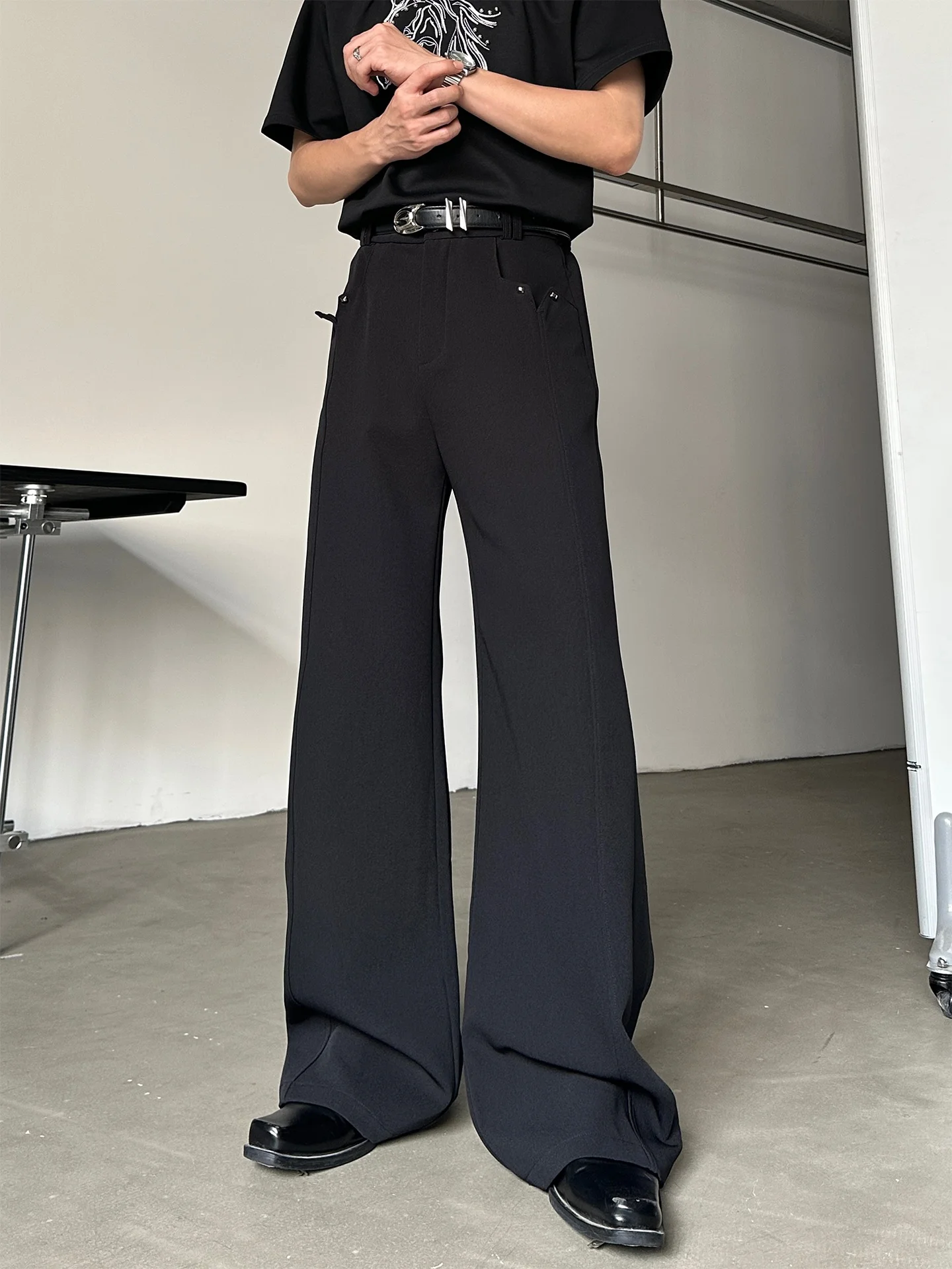 

Anti-Wrinkle Summer New Thin Men's Casual Pants Drapey Loose Fit Comfortable Polyester Spandex Blend Youth Fashion