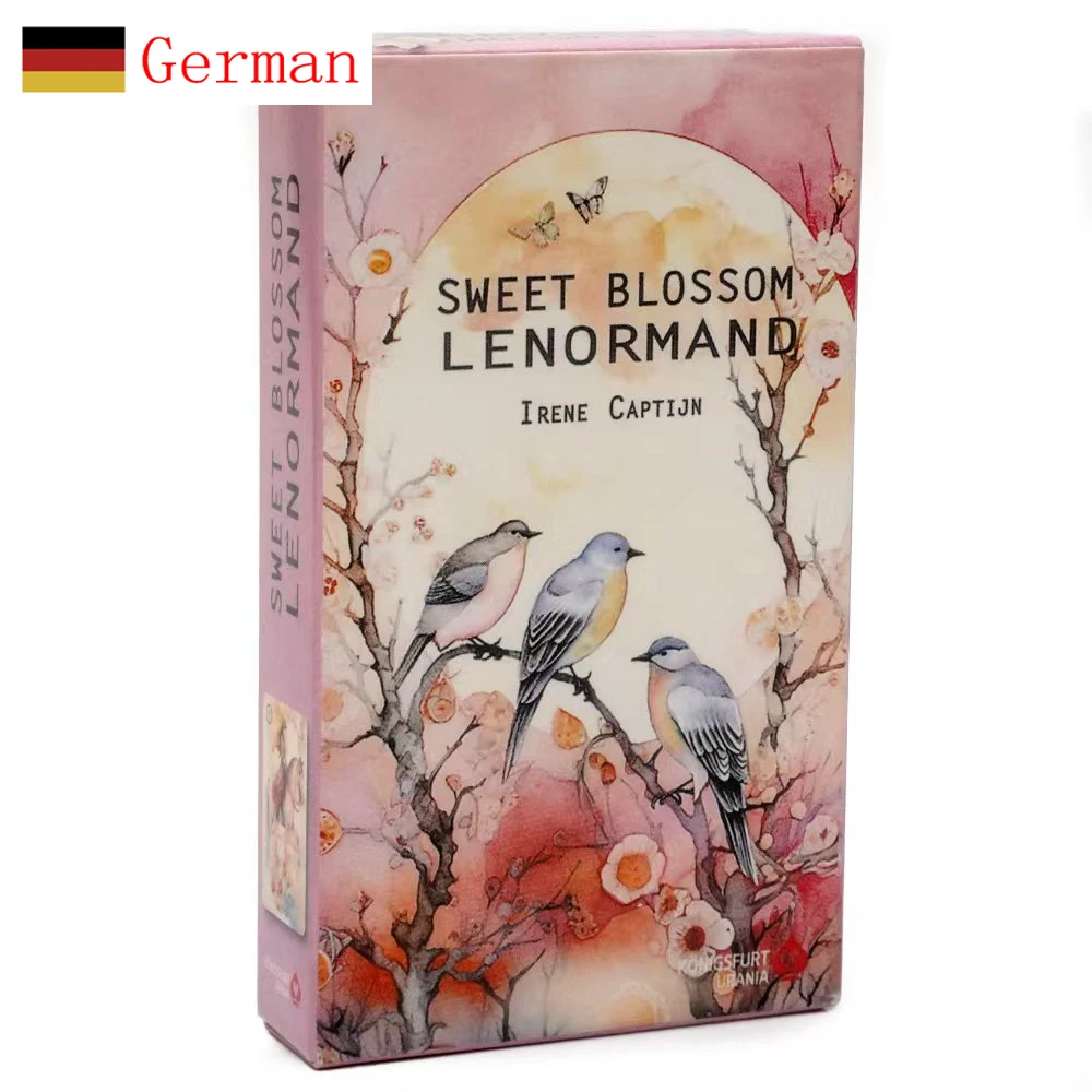 

Немецкая колода Таро Sweet Blossom Ленорман, играющая на судьбу, гадание с помощью бумажных карточек Таро, семейная вечеринка, настольная игра