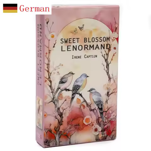 German Sweet Blossom Lenormand Tarot Deck Playing Fate Divination With Paper Instruction Tarot Cards Family Party Board Game