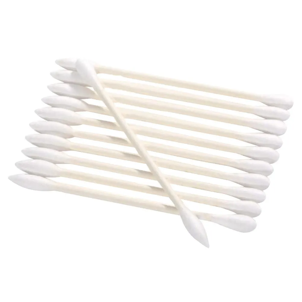 500 قطعة مسحات القطن الخيزران المتاح مزدوجة يميل ماكياج الأذن تنظيف لوازم الورق الصلب العصي آمنة للحرف اليدوية والمجوهرات