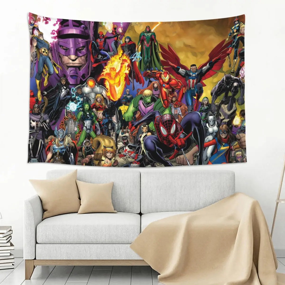 New MARVEL Room MARVEL Super Hero Tapiz Wall DecorationDecor Wall Decoration Curtain Birthday Gift