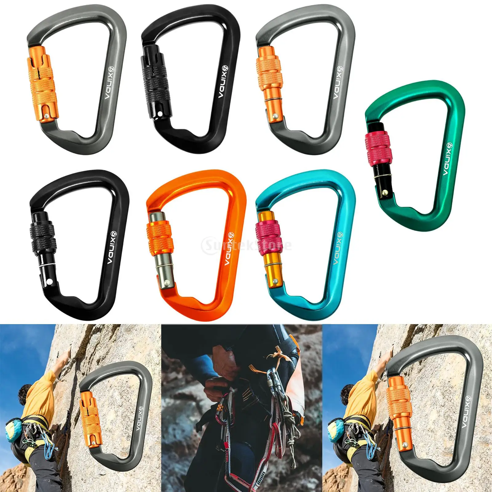 25/30KN HEAVY DUTY Screw Locking Carabiner For Rock Tree Climbing Rappelling Engineering Equipment Aerial Work