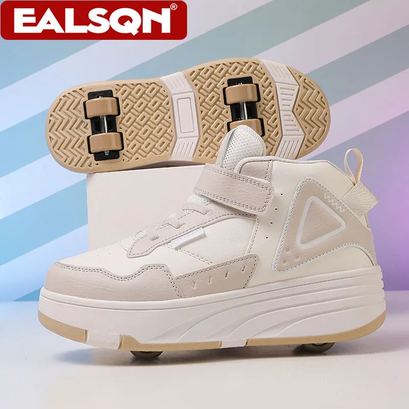 Sneakers Shoes Four Wheel Children's Detachable Deformed Roller Skating Shoes for Kids Girls Boys Gift