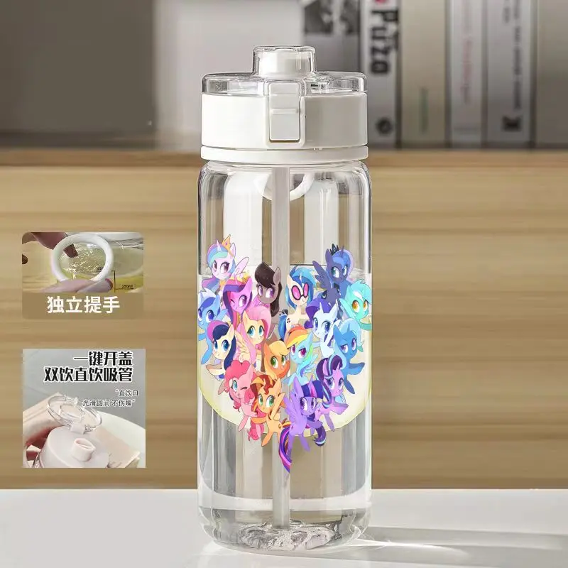 Cartoon Anime My Little Pony Twilight Sparkle Pinkie Pie Applejack Fluttershy Plastic Water Cup Cute Portable Water Bottle