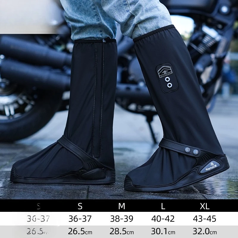 Rain Shoe Cover Pvc Men's Wear-resistant Portable Adult Breathable Tall Tube Non-slip Cycling Foot Cover Waterproof Autumn Rain