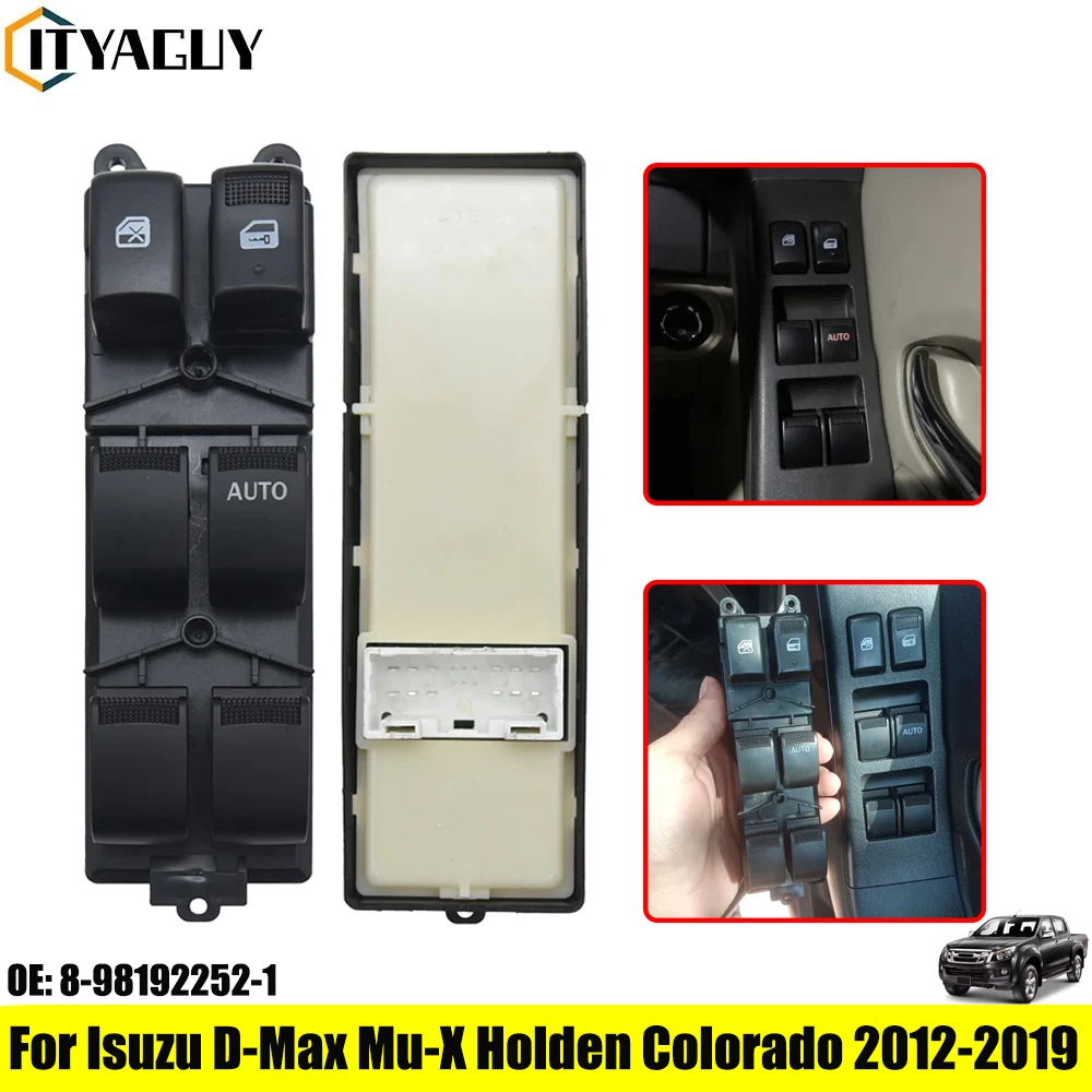 8-98192251-1 Front Right Driver Side Electric Power Window Switch For Isuzu D-Max Dmax MU-X For HOLDEN COLORADO Pickup 2012-2019