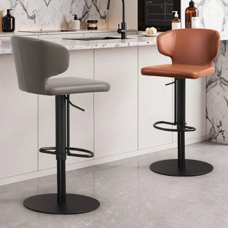 

Metal Leather Bar Chairs Counter Modern Swivel Restaurant Hotel Luxury Bar Chairs Design Taburete De Bar Commercial Furniture