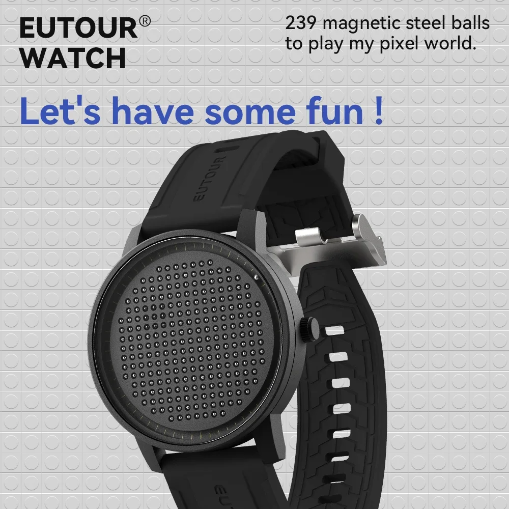 EUTOUR  New Magnetic Fashion Casual Quartz Watch Simple Men's Watches Silicone Strap Unisex Watches