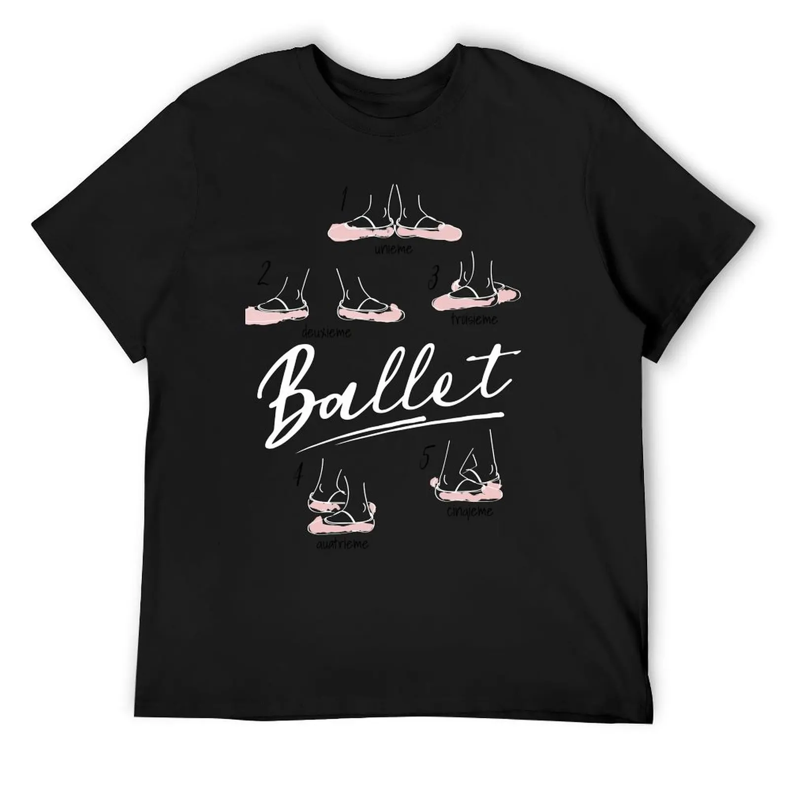 The five positions of ballet T-Shirt plain anime tshirt plus sizes Short sleeve tee mens graphic t-shirts funny