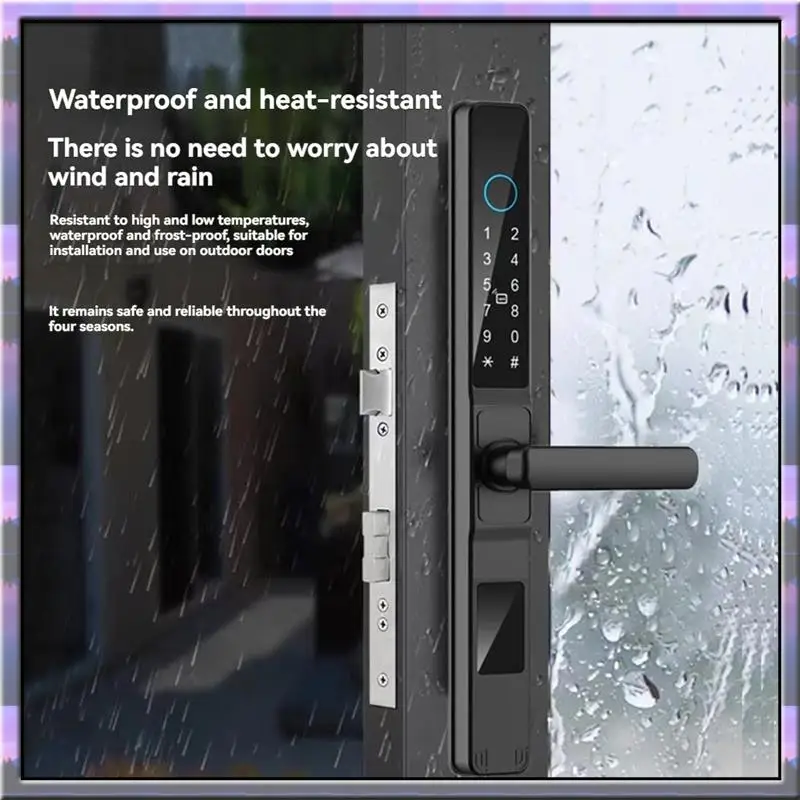 Hot Sale Tuya Smart Door Lock Fingerprint Biometric Waterproof Digital Electronic Lock Electronic Sliding Door Lock A