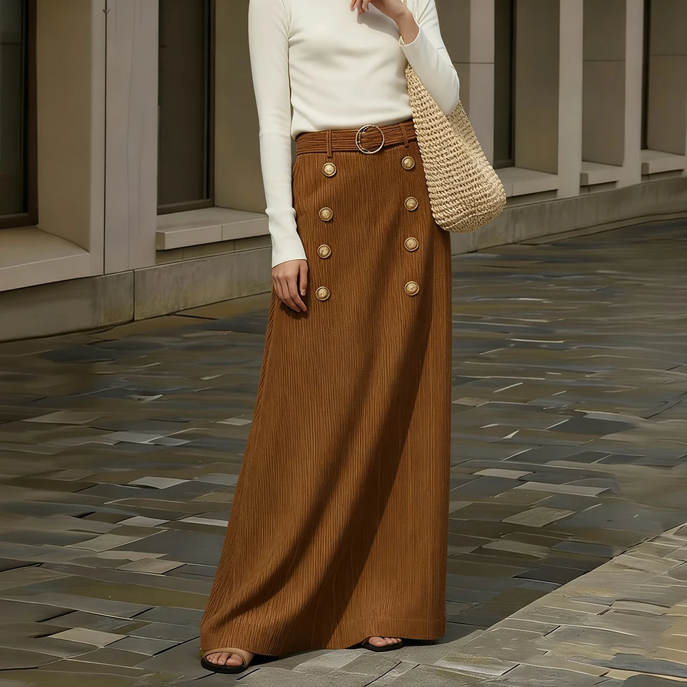 خريف شتاء طويل ألف خط تنورة عادية الخصر العادي المرأة ملابس عصرية رقم العنصر نوع اللوحة صالح