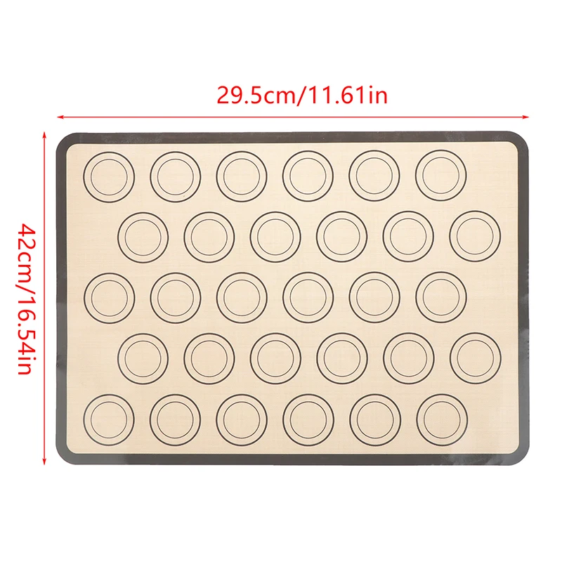 1Pc For Oven With 30 Circles For Baking Cookie Macaron Non Stick Heat Resistant Bakeware Sheets 42x29.5cm Silicone Baking Mat