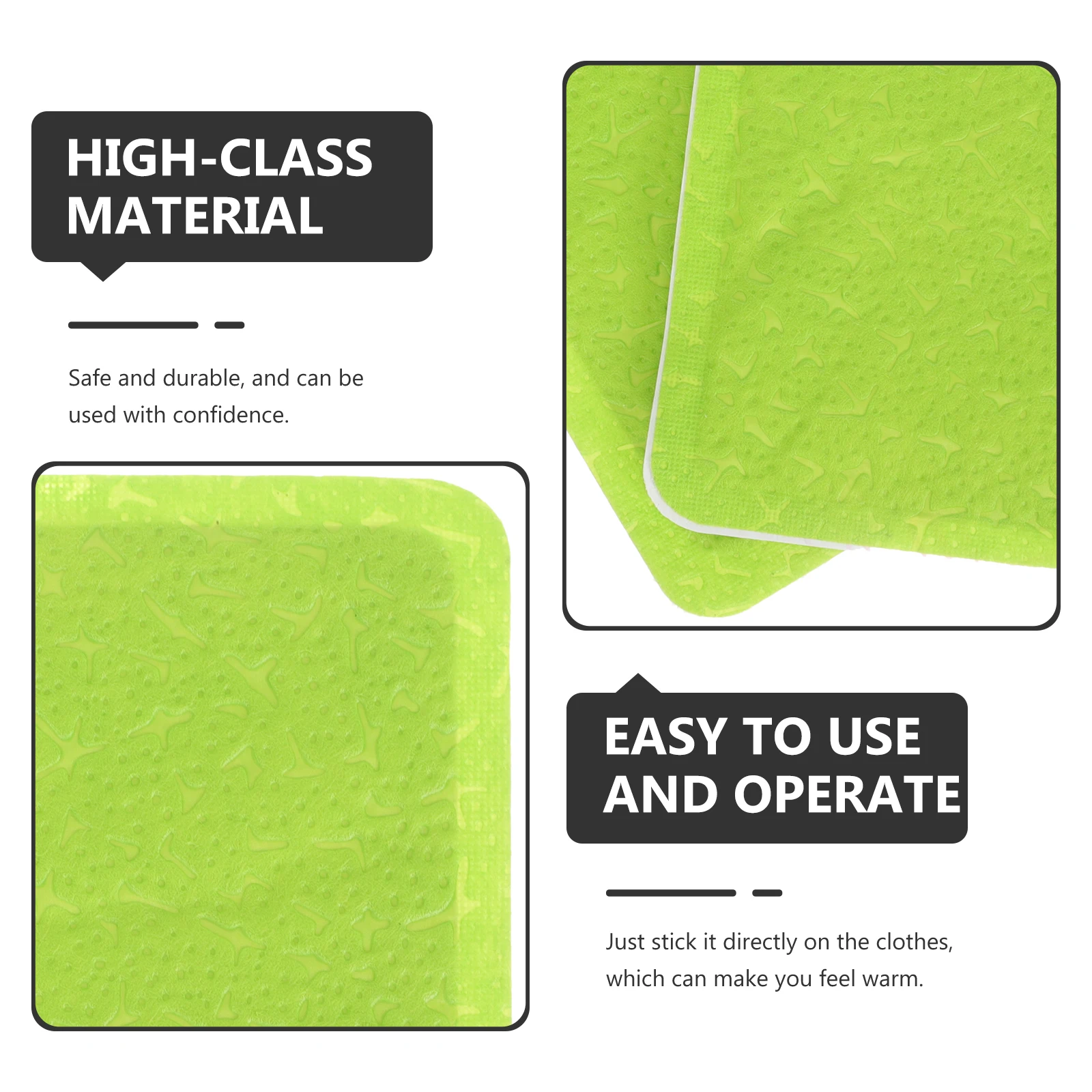 

20pcs Premium Self-Heating Body Warm Stickers Long Heat Retention Non-Slip Portable Warm Patches For Outdoor Camping Winter