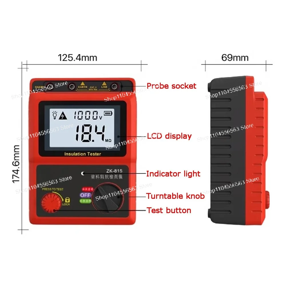 ZK-815 Paint & Solvent Resistance Tester Probe | Coating Water/Oil Conductivity Meter for Industrial Coating Testing