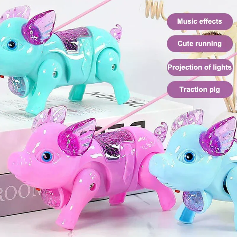 

New Pink Color Electric Walking Pig Toy With Light Musical Kids Funny Electronics Toy Children Birthday Gift Toys