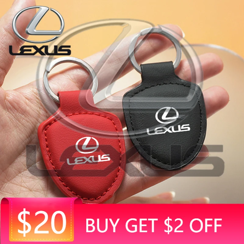 

Emblems Car Leather Keychain Shield Type Emblem Key Ring For Lexus RX300 IS200 IS250 ES350 Ct200h UX250h NX300h RX350 ES300h RX4