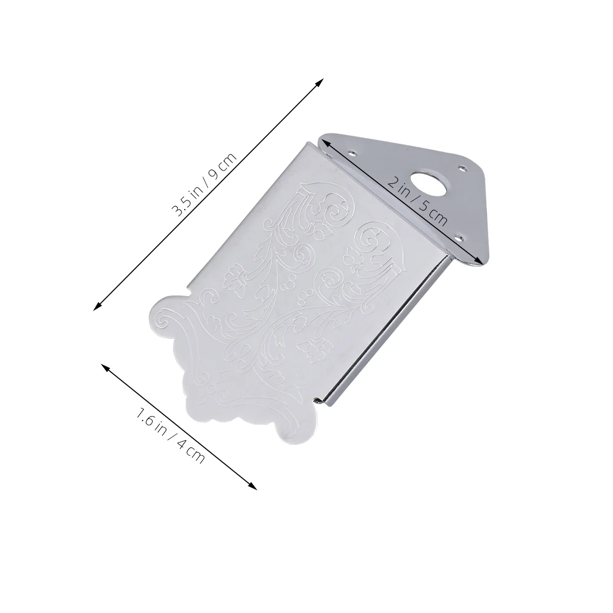 

Chrome 4.75*4.25*0.8Cm Guitar Tailpiece Cover Plate Removable For 8-String Mandolin Replacement Guitar Maker Triangle