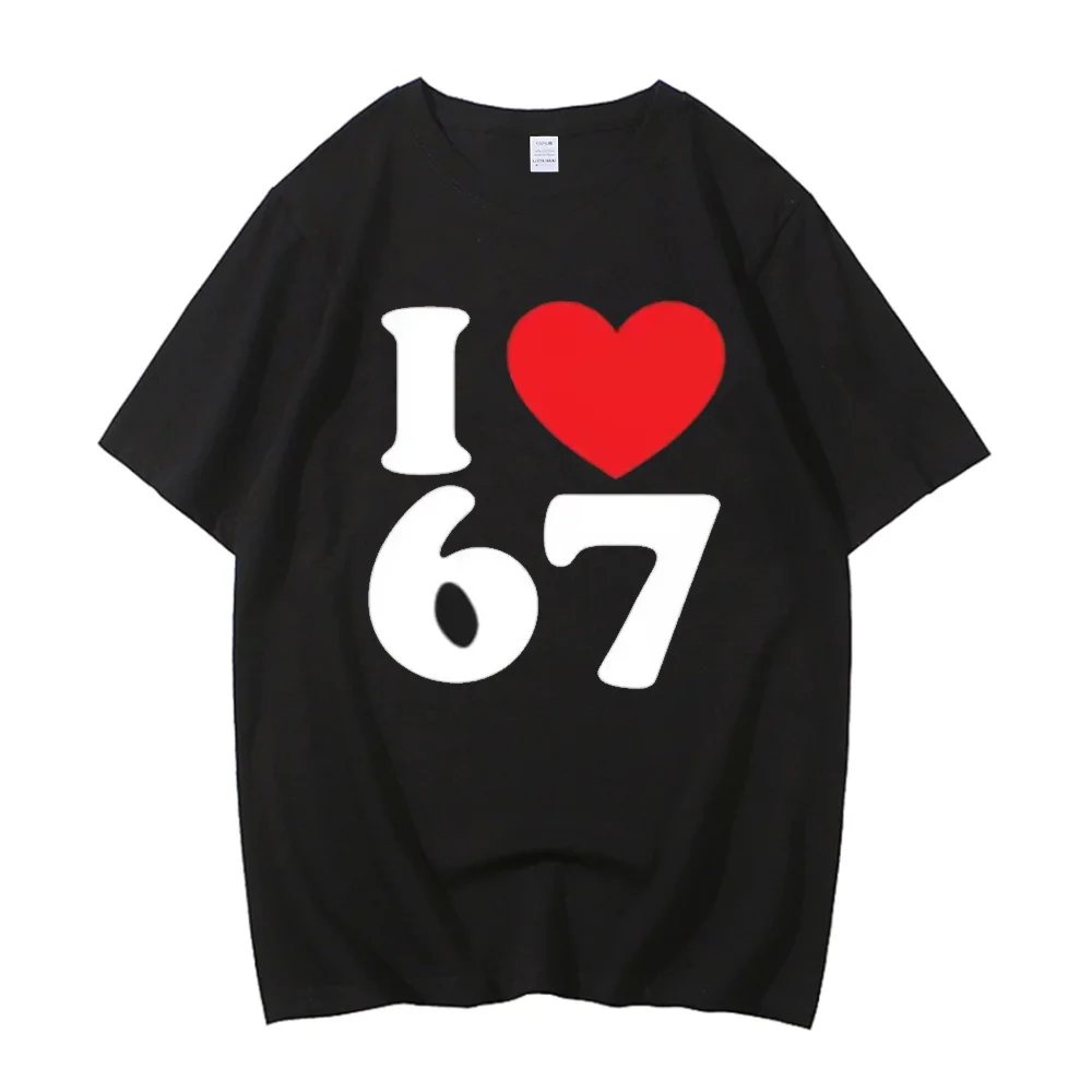 Meme i Love 67 top tees female anime Graphic Vintage Trendy harajuku  aesthetic top tees Punk Digital 2000s Comfortable