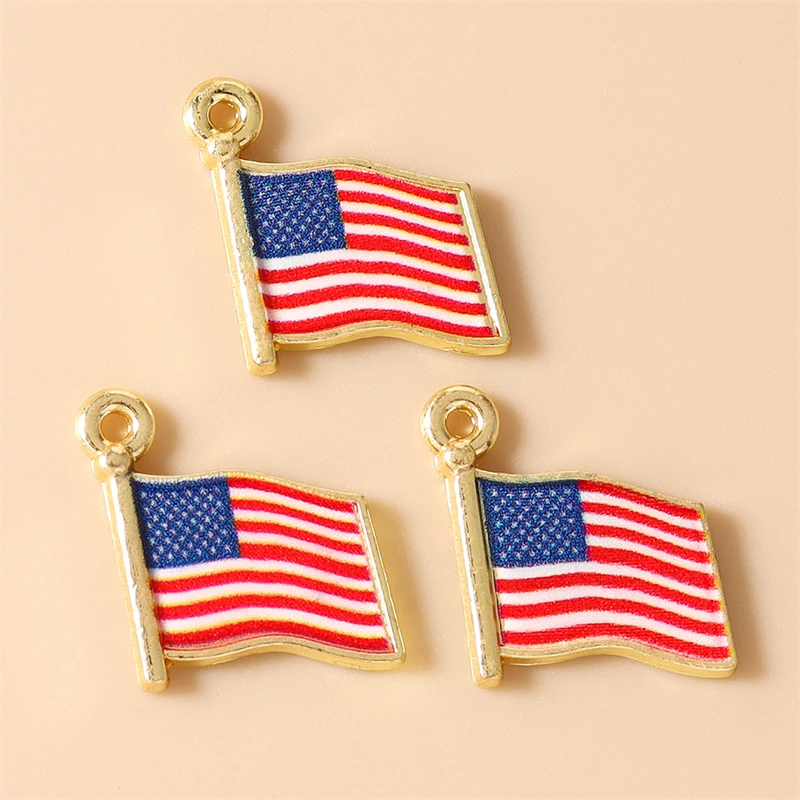 20 Stück niedliche, gemischte Emaille-Anhänger mit Nationalflaggen verschiedener Länder zum Basteln von Schmuck, Halsketten, Ohrringen, Armbändern, DIY-Bastelarbeiten und als Geschenk. – Detail 13