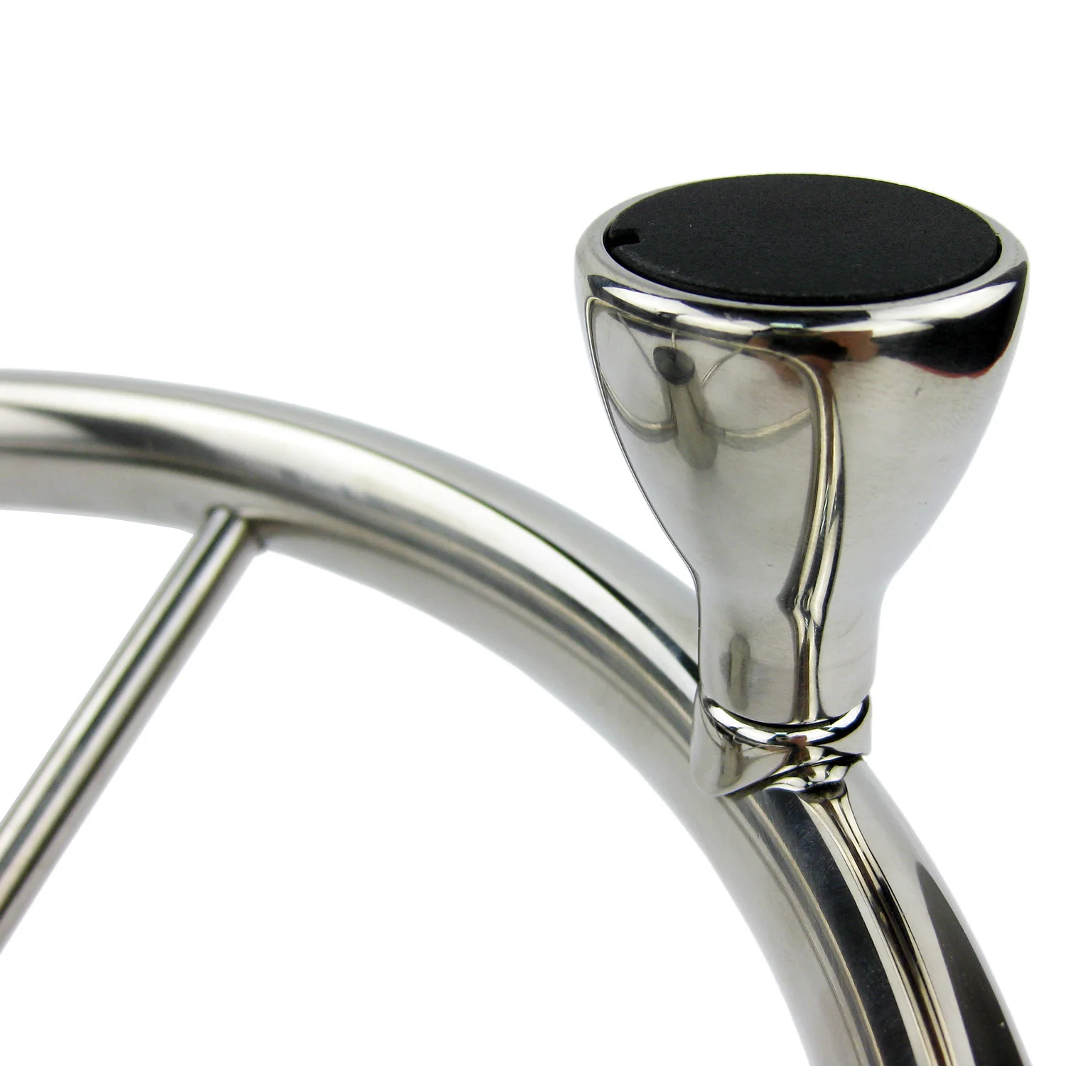 13.5" 5-Spoke Marine Boat Steering Wheel with Knob – Stainless Steel & ABS for Yacht, Fishing & Pontoon Boats - Image 4
