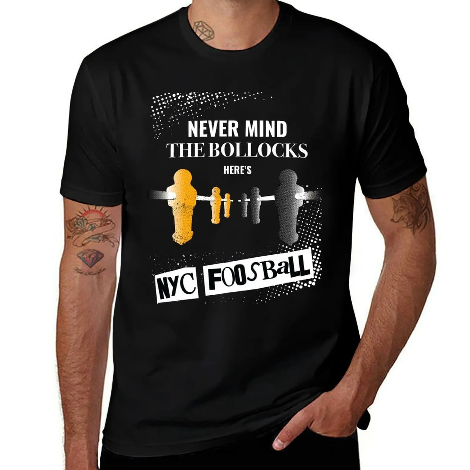 Never Mind the Bollocks, Here's NYC Foosball (Dark Items) T-Shirt Big and Tall Gym T-Shirt