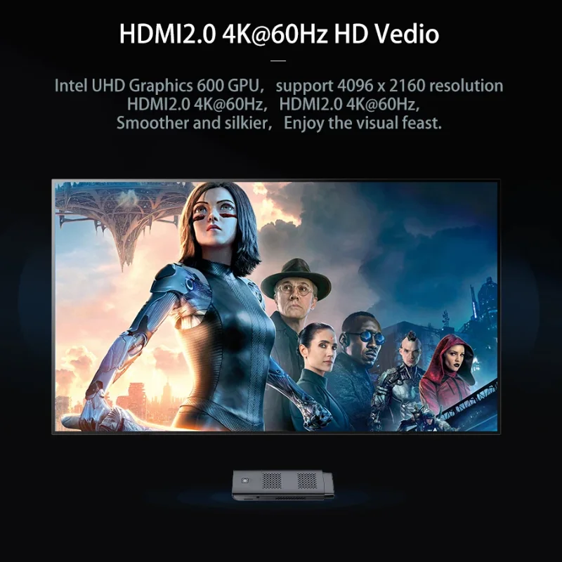 CENAVA M1K Mini PC Stick Intel Celeron J4125 4 Core 4MB Cache 8G LPDDR4 256G eMMc Windows11 wifi5 4K 60HZ HD Comodo Mini PC