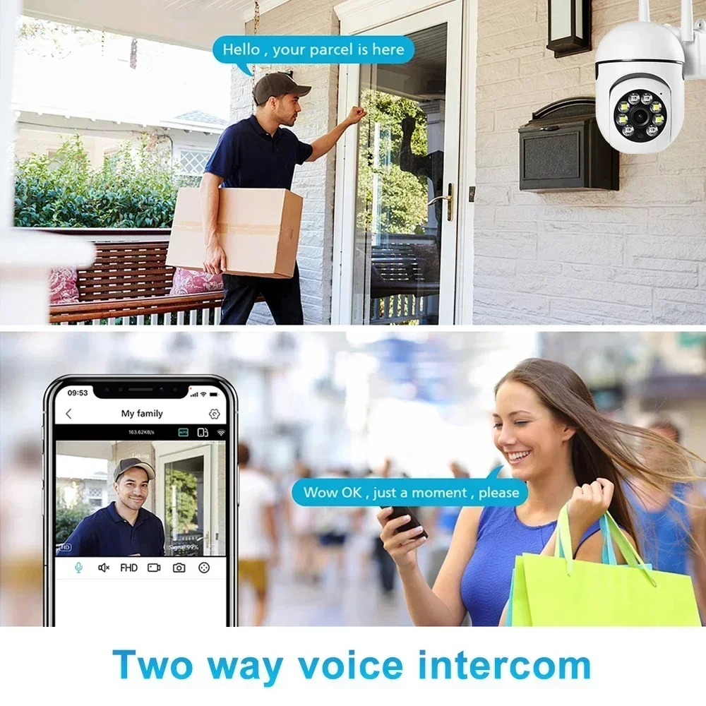 2.4G 1080P Cameras Wifi Video Surveillance IP Outdoor Security Protection Monitor 4.0X Zoom Home Wireless Track Alarm Waterproof image 3