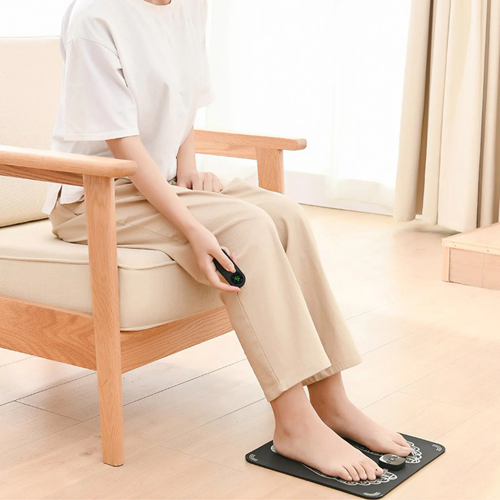 

1pc Massager Cushion For Sole Relief Rapid Foot Massage Pad Microcurrent Foot Massager Blood Circulation Usb Charging Pad