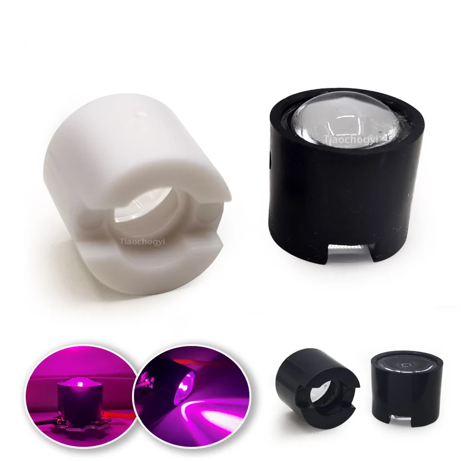 15 degree or 45 Degree 14.5mm Optical PMMA LED Lens Reflector Collimator Black or White Holder for 1W 3W 5W LED Emitter