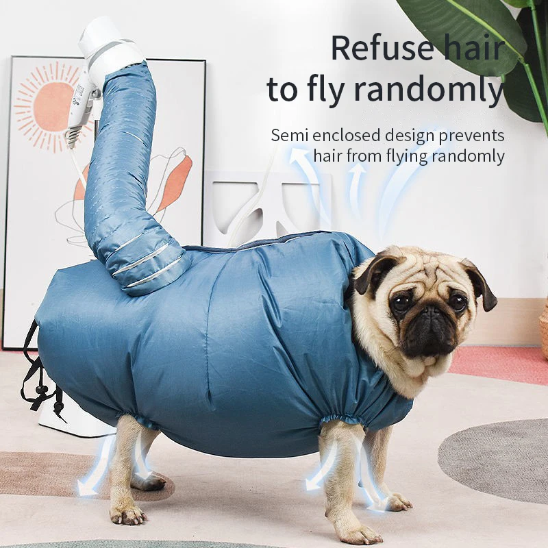 ポータブル折りたたみ式ペットヘアドライヤー,効率的なドライバッグ,犬用ドライヤー,ブローバッグ,猫用ドライヤー,クリーニングアクセサリー,冬