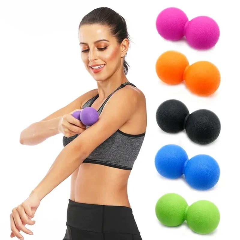 Bola de massagem de amendoim fitness relaxante aliviar a dor lacrosse miofascia pilates yoga ginásio fáscia bola equipamentos de exercício corporal bolas