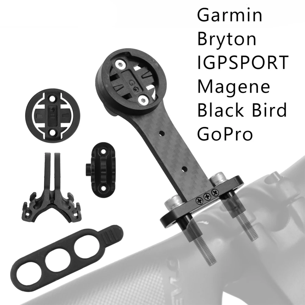 Bicycle Carbon Stem Extension Bike Computer Mount Holder For Garmin/Bryton/GoPro/Camera Bicycle Accessories