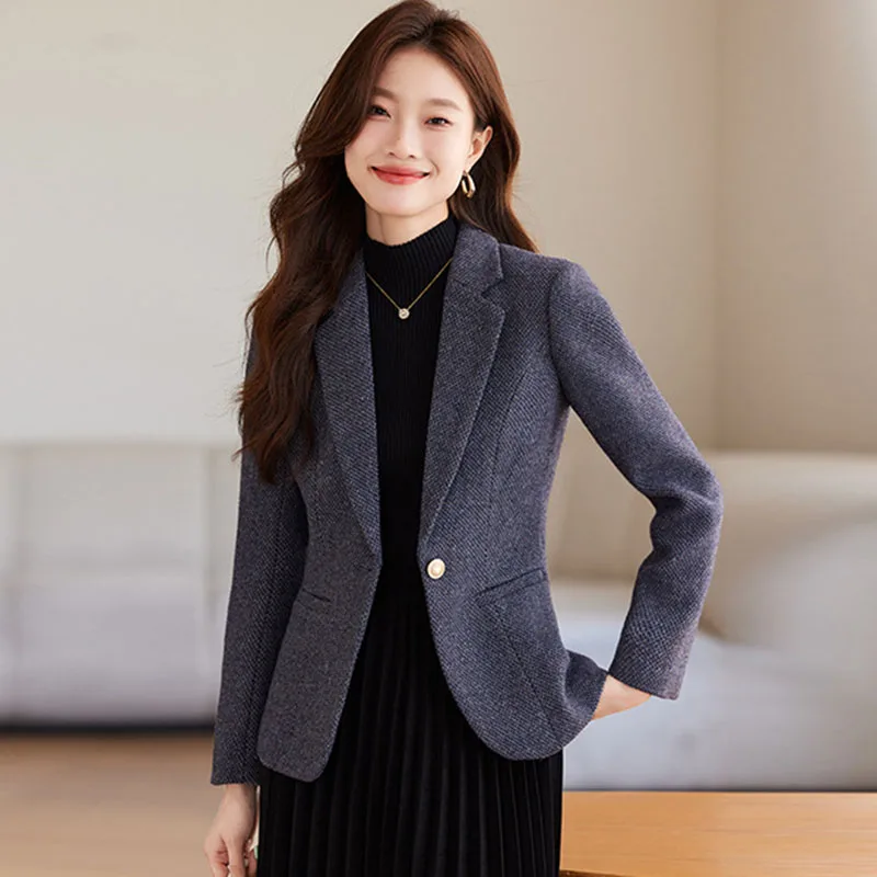 Frauen lässig Langarm schlanke Blazer Temperament Mantel Mode neue Frühling Herbst Damen Büro Anzug Jacke weibliche Oberbekleidung