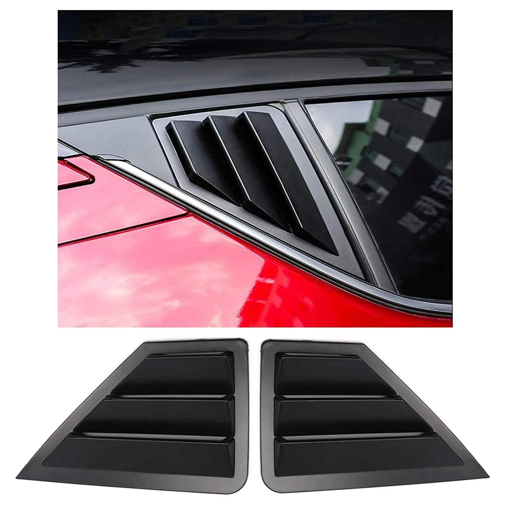 

For Toyota C-HR CHR 2016 - 2021 Car Accessories Rear Car Side Window Louvers Vent Cover Trim Auto Decorative