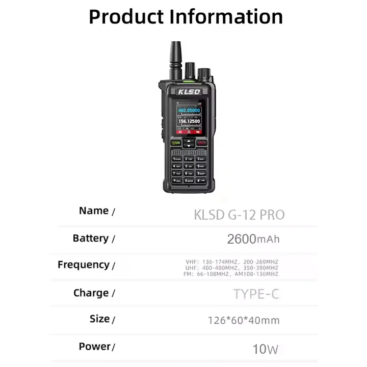10W Handheld Walkie UHF VHF Marine Radio FM AM Receiver Cars Road Trips Long Wireless Infrastructure 2025 New