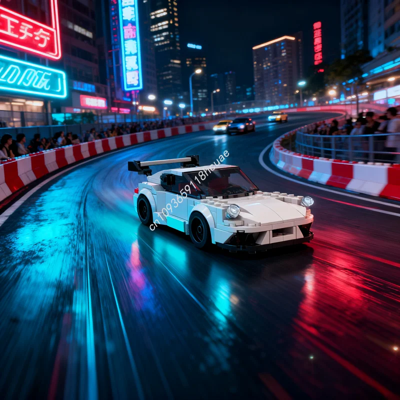 

281pcs MOC Porscheed City Champions Model Building blocks Architecture Assemble DIY idea Brick Christmas gift Kids toy Birthday