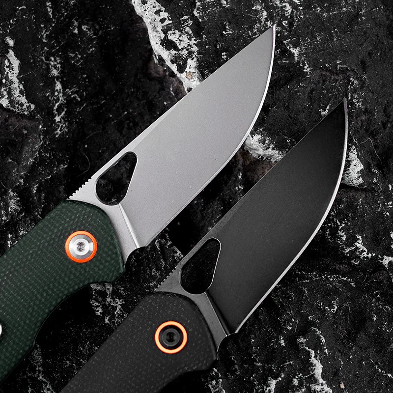 새로운 J325 접는 칼 D2 블레이드 Micarta 핸들 캠핑 생존 야외 사냥 전술 자기 방어 포켓 나이프 EDC Multitool