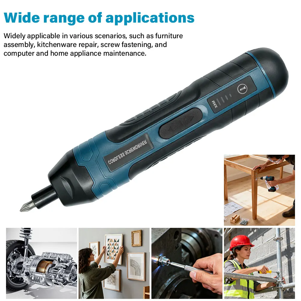 20pcs Electric Screwdriver Set USB Rechargeable 1300mah Adjustment Power Dril Multi-function Disassembly Torque Repair Tools Kit