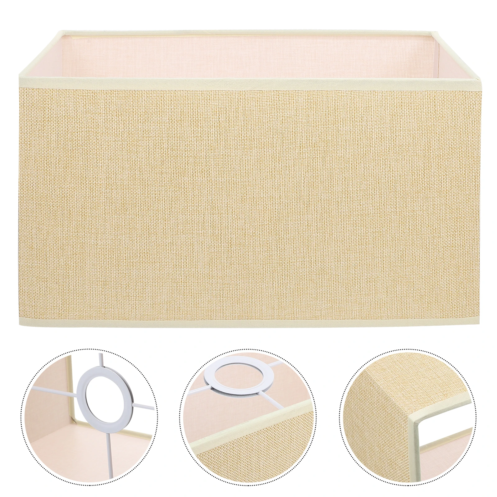 

Frame Linen Table Lamp Shade Replacement Light Cover Wrought Iron Lampshade Panel Cloth