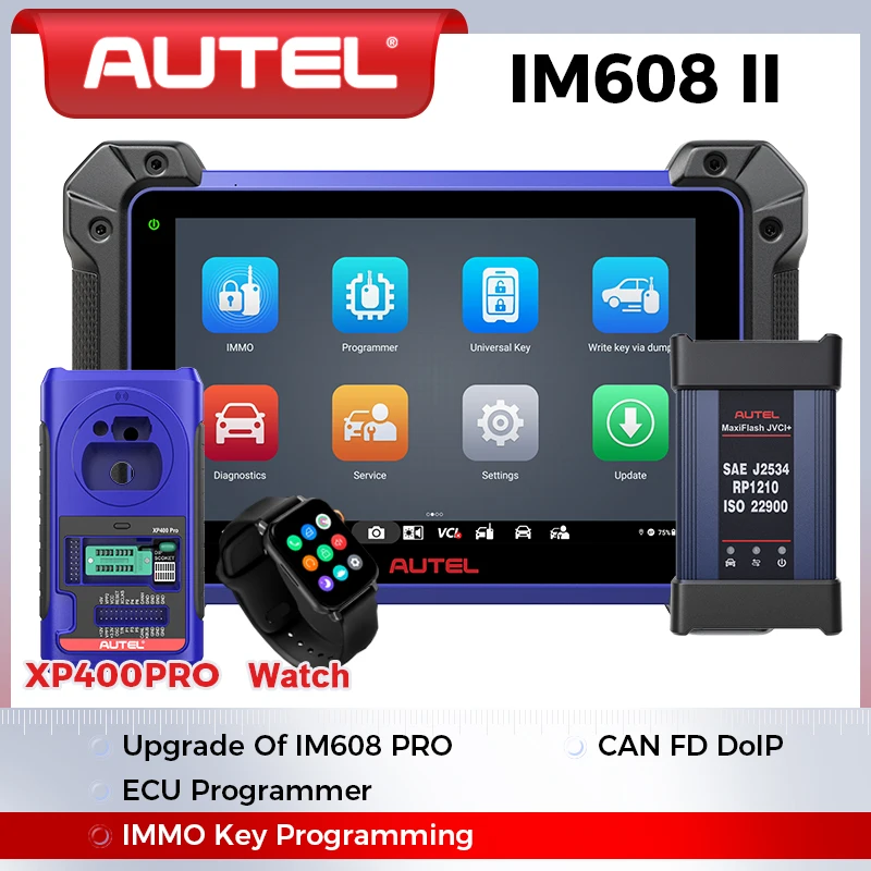 Autel MaxiIM IM608 II Pro XP400PRO IMMO 키 프로그래밍 도구 자동차 진단 도구 OBD2 스캐너 PK IM508 IM508S IM608Pro