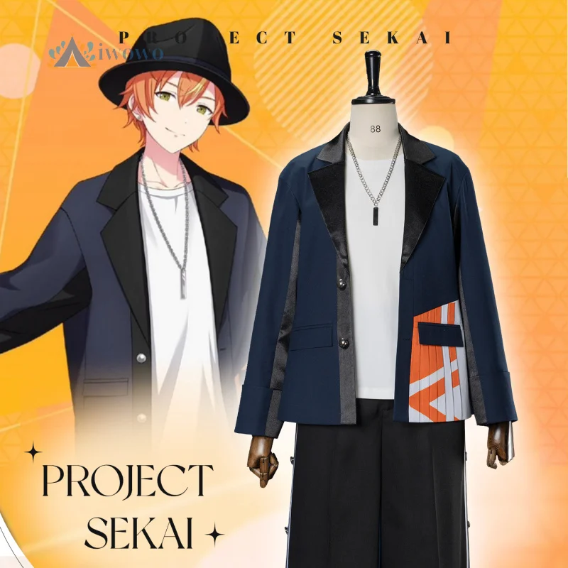 New Game Project Sekai Colorful Stage Feat Shinonome Akito Cosplay Costume PJSK Jacket Pants Halloween Carnival Party Uniforms